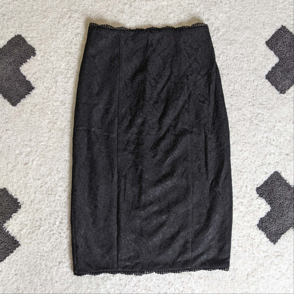 Black Lace Pencil Skirt